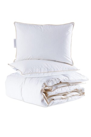 Lisa Gänsefeder-Steppdecken-Set, Weiß – Einzelbett 155 x 215 / 50 x 70 PN19KSET0005BYZ - Penelope