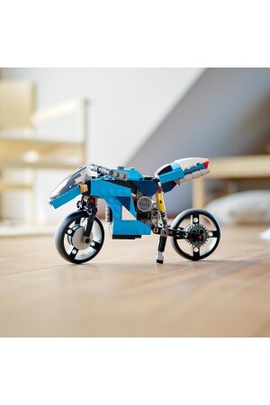 Lisanslı Creator 3'ü 1 Arada Süper Motosiklet Çocuklar Için Oyuncak Motosiklet Yapım Seti (236parça) RS-L-31114 - 8