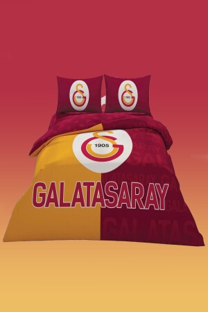 Lisanslı Galatasaray Parçalı Logo Pamuk Çift Kişilik Nevresim Takımı Çok Renkli gsparçalılogoçift - 3