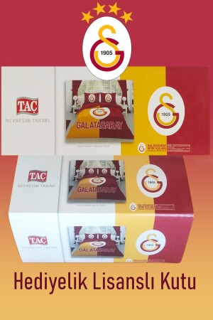 Lisanslı Galatasaray Parçalı Logo Pamuk Çift Kişilik Nevresim Takımı Çok Renkli gsparçalılogoçift - 5