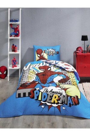 Lisanslı Kapitoneli Nevresim Takımı Spiderman New York Dört Mevsim ST22198 - 2