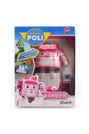 Lisanslı Robocar Transformers Dönüşen Robot Figür 4'lü Set - Poli Amber Roy Helly - 4