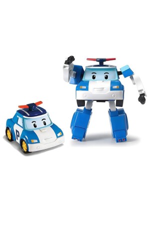 Lisanslı Robocar Transformers Dönüşen Robot Figür 4'lü Set - Poli Amber Roy Helly - 7