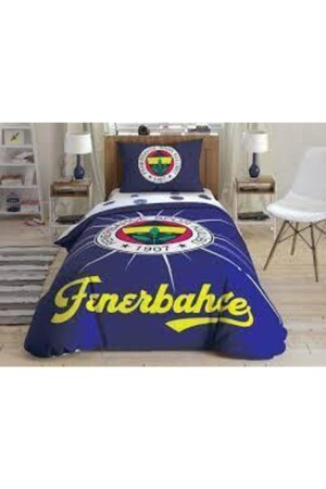 Lisanslı Tek Kişilik Çarşafı Lastikli Fenerbahçe Lıght Glow Nevresim Takımı - 5