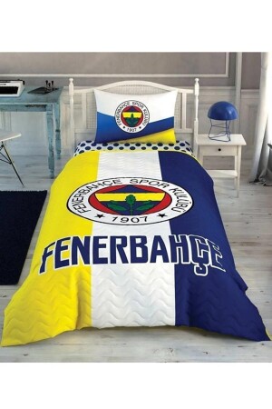 Lisanslı Tek Kişilik Kapitoneli Nevresim Takımı Fenerbahçe Logo ST25167 - 1