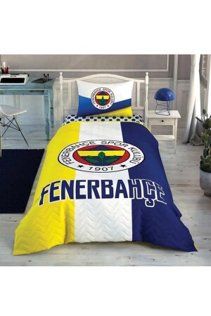 Lisanslı Tek Kişilik Kapitoneli Nevresim Takımı Fenerbahçe Logo ST25167 - 3