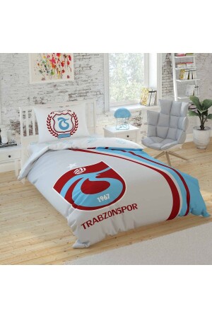 Lisanslı Trabzonspor 1967 Logo Pamuk Tek Kişilik Çarşafı Lastikli Nevresim Takımı TYC00473659083 - 2