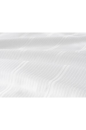 Listra gestreiftes Baumwollsatin-Bettbezug-Set für King-Size-Betten, 240 x 220 cm, Weiß - 5