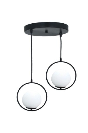 Lito 2 Black Tray Pendelleuchte Kronleuchter-Glas - 3