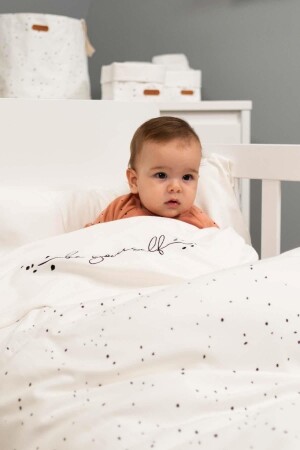 مـنـز - بـابـي ديفيت غطاء وسادة صفحة كوسموس القطن العضوي الأبيض - Little Gusto