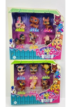 Littlest Pets Shop Minis 12-teilige Miniş-Familie, neue seltene Serie P6214S4506 - 1