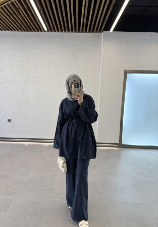 Liyza Keten Takım - Lacivert - Duendeca