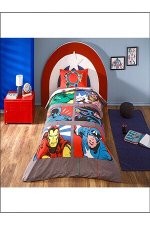 Lizenziertes Bettbezug-Set Avengers Face To Face Single Elastic 160 cm x 220 cm 3607-226 - 3