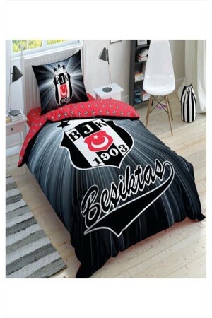 Lizenziertes Bettbezug-Set für Einzelbett – Beşiktaş Light Glow TAÇ-1617 - 1