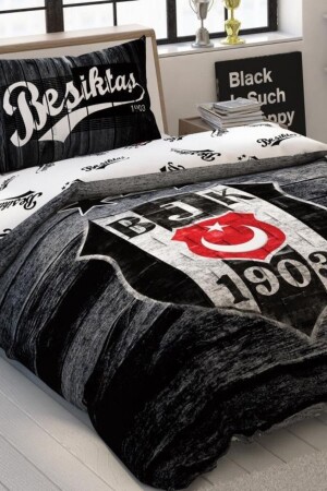 Lizenziertes Bettbezug-Set für Einzelbett, Beşiktaş-Logo aus Holz, TYC00371588405 - 2