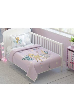 Lizenziertes Disney Bambi Light Lilac Cotton 100x150 Baby-Piqué-Set TC63T1000039748 - 1