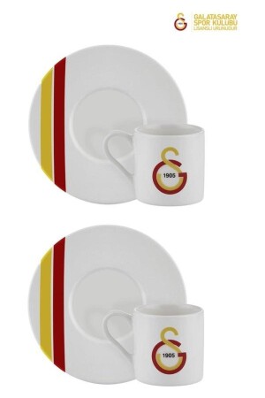 LIZENZIERTES GALATASARAY-PORZELLAN-TÜRKISCHES KAFFEEBECHER-SET FÜR 2 GS01 - 4