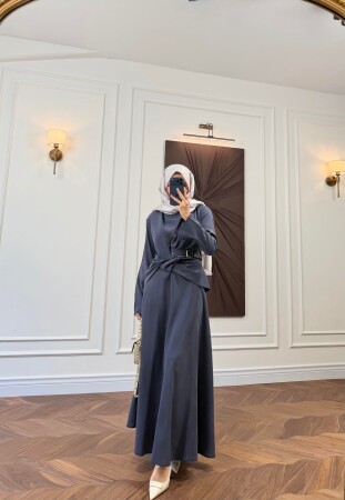 Lizge Elbise - Lacivert - Nuuwears