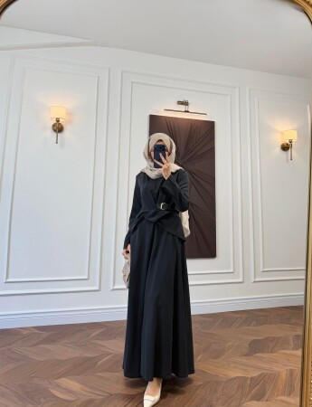 Lizge Elbise - Siyah - Nuuwears