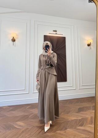 Lizge Elbise - Vizon - Nuuwears