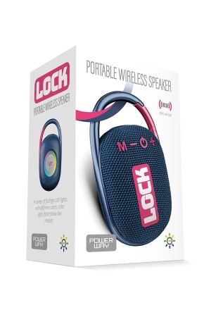 Lock Blue Tragbarer Bluetooth-Lautsprecher Soundbombe Hohe Schallleistung mit Lock-Funktion LOCK - 5