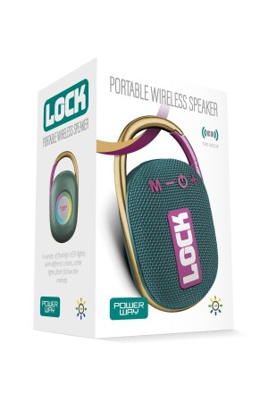 Lock Green Tragbarer Bluetooth-Lautsprecher mit hoher Schallleistung und Sperrfunktion LOCK - 3