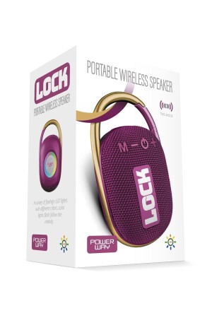 Lock Lila Tragbarer Bluetooth-Lautsprecher mit hoher Schallleistung und Sperrfunktion LOCK - 3