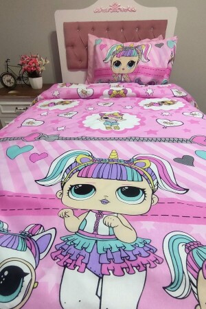 Lol Doll 100 x 200 cm Einzelbettbezug-Set mit elastischen Laken - 5