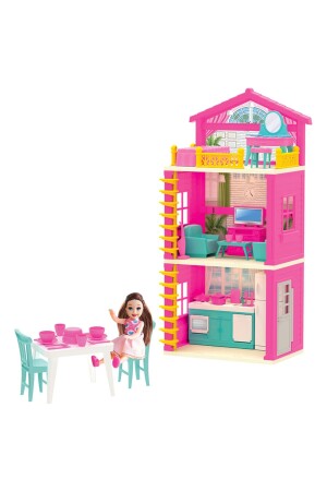 Lola'nın 3 Katlı Evi - Ev Oyuncak - Lola'nın 3 Katlı Ev Seti - Barbie Ev Seti - 4