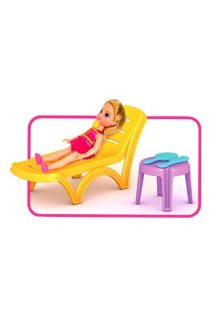 Lola'nın Tatil Evi 3 Katlı 4 Odalı Teraslı Su Kaydıraklı Barbie Bebek Evi Oyuncak Ev Seti 03742 ToXABebekEvleri - 4