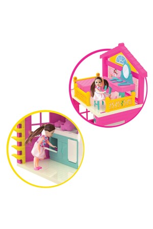 Lolas 2-stöckiges Haus – Hausspielzeug – Lolas 3-stöckiges Haus-Set – Barbie-Haus-Set - 4