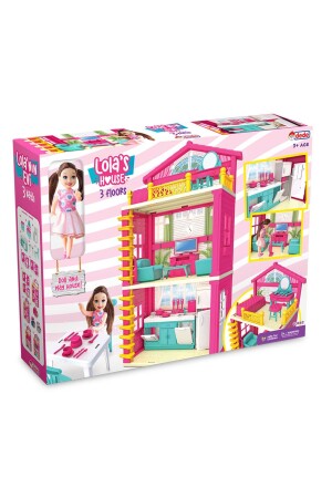 Lolas 3-stöckiges Haus – Hausspielzeug – Lolas 3-stöckiges Haus-Set – Barbie-Haus-Set - 3