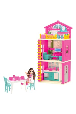 Lolas 3-stöckiges Haus – Hausspielzeug – Lolas 3-stöckiges Haus-Set – Barbie-Haus-Set - 5