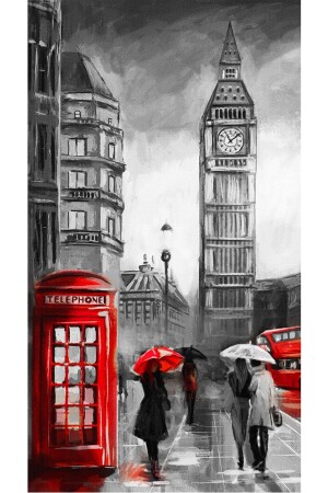 Londra Telefon Klübesi Kanvas Tablo 60x90 cm LONDON012 - 2