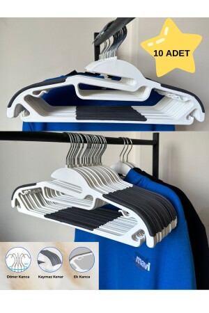 مُعلّق رقيق غير ذو زوال يُبقي أجزاء عنق الملابس سلسة وسهلة التعلّق والإزالة - Long Way