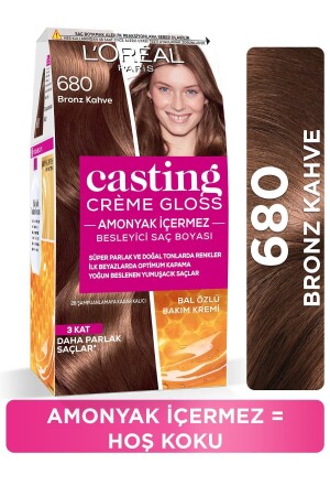 L'Oréal Paris Casting Crème Gloss Saç Boyası - 680 Bronz Kahve LOREALCSTNG - 1