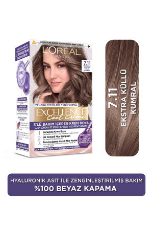 L’oréal Paris Excellence Cool Creme Saç Boyası – 7.11 Ekstra Küllü Kumral LPECCSCBY - 1