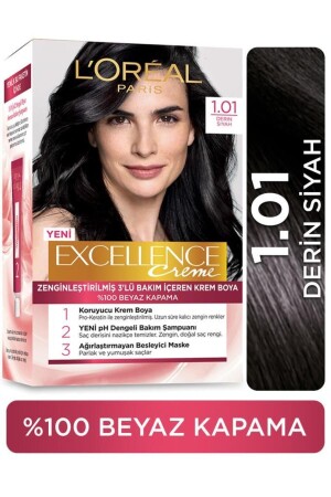 L'oréal Paris Excellence Creme Saç Boyası 1.01 Derin Saf Siyah - 1