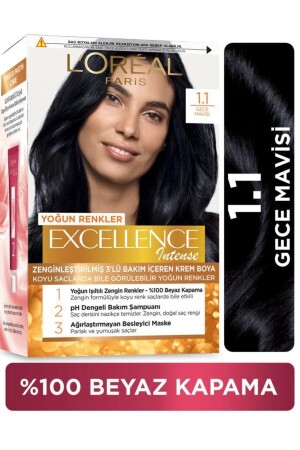 L'oréal Paris Excellence Intense Saç Boyası - 1.1 Gece Mavisi - 1