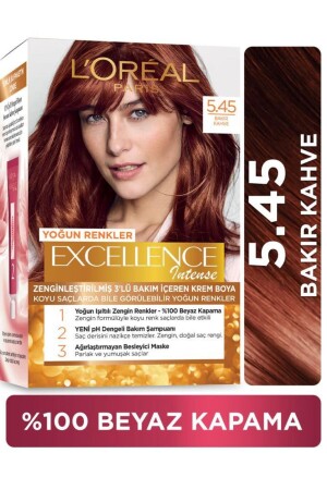 L'oréal Paris Excellence Intense Saç Boyası 5.45 Bakır Kahve 78338 - 1