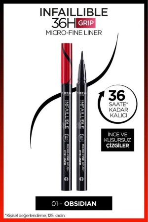 L'oréal Paris Infaillible 36h Grip Micro Fine Eyeliner 01 Obsidian - Siyah - 2