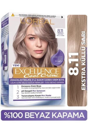 L’oréal Paris Excellence Cool Creme Haarfärbemittel – 8. 11 Extra Aschblond LPECCSCBY - 1