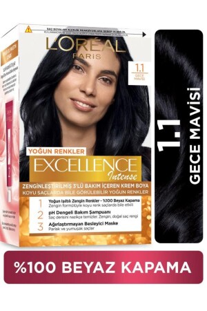 L'oréal Paris Excellence Intensive Haartönung – 1. 1 Mitternachtsblau - 2