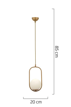 Lorin Einzelne antike Hängelampe, weißes Glas, moderne Hängelampe, Küche, Wohnzimmer, Hängelampe, Kronleuchter 3537-01-FR - 7