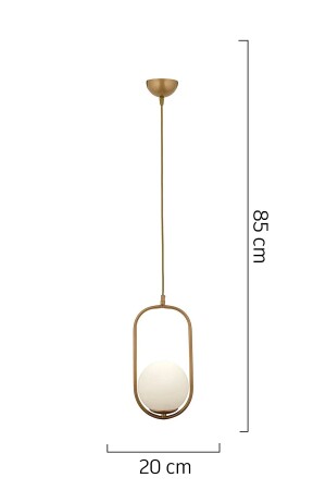 Lorin Einzelne antike Hängelampe, weißes Glas, moderne Hängelampe, Küche, Wohnzimmer, Hängelampe, Kronleuchter - 6