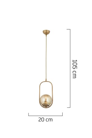 Lorin Single Antique Honey Glass Moderne Pendelleuchte Küche Wohnzimmer Pendelleuchte Kronleuchter 3537-01-01-FR - 7