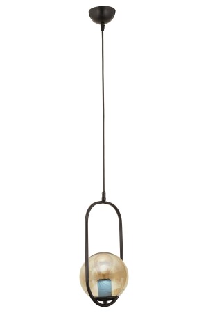 Lorin Single Black Honey Glass Moderne Pendelleuchte Küche Wohnzimmer Pendelleuchte Kronleuchter 3537-01-01-BL - 4