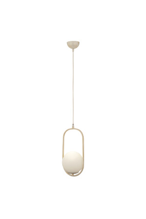 Lorin Single White Wiped Pendelleuchte, weißes Glas, moderne Pendelleuchte, Küche, Wohnzimmer, Pendelleuchte, Kronleuchter 3537-01-WH - 5