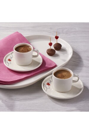 Love 4-teiliges Mental Bone Kaffeetassen-Set für 2 Personen – 6375 PR. 000000GBSMTL04KT136375 - 4