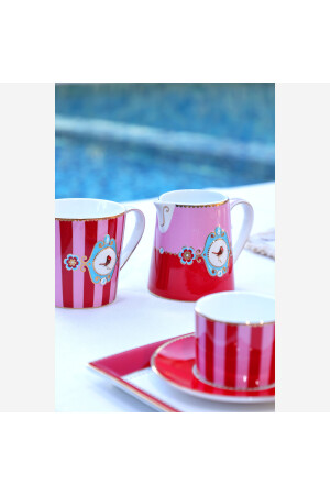 Love Birds Rot-Rosa Porzellan-Kaffeetasse 125 ml 51004141 - 4